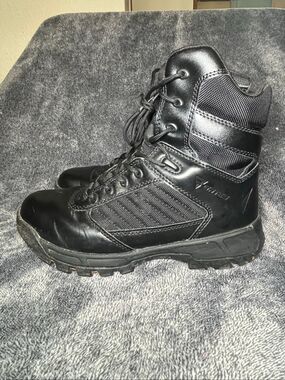 Bates Tactical Sport 2 Tall 8" Side Zip Black Boots Women's Size 8 M E03580